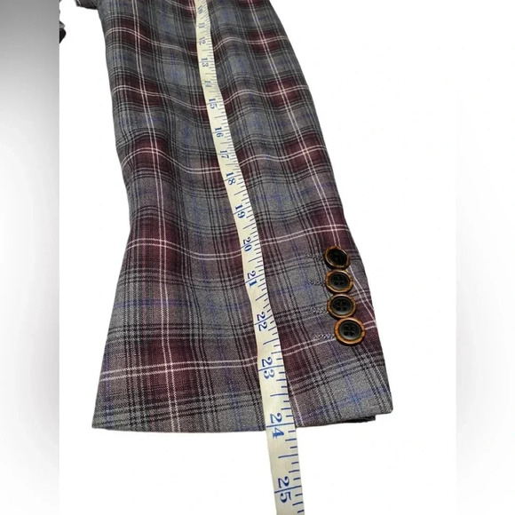 Men’s Bespoke Tazzio Skinny Fit Plaid Two Piece Suit - Picture 4 of 16